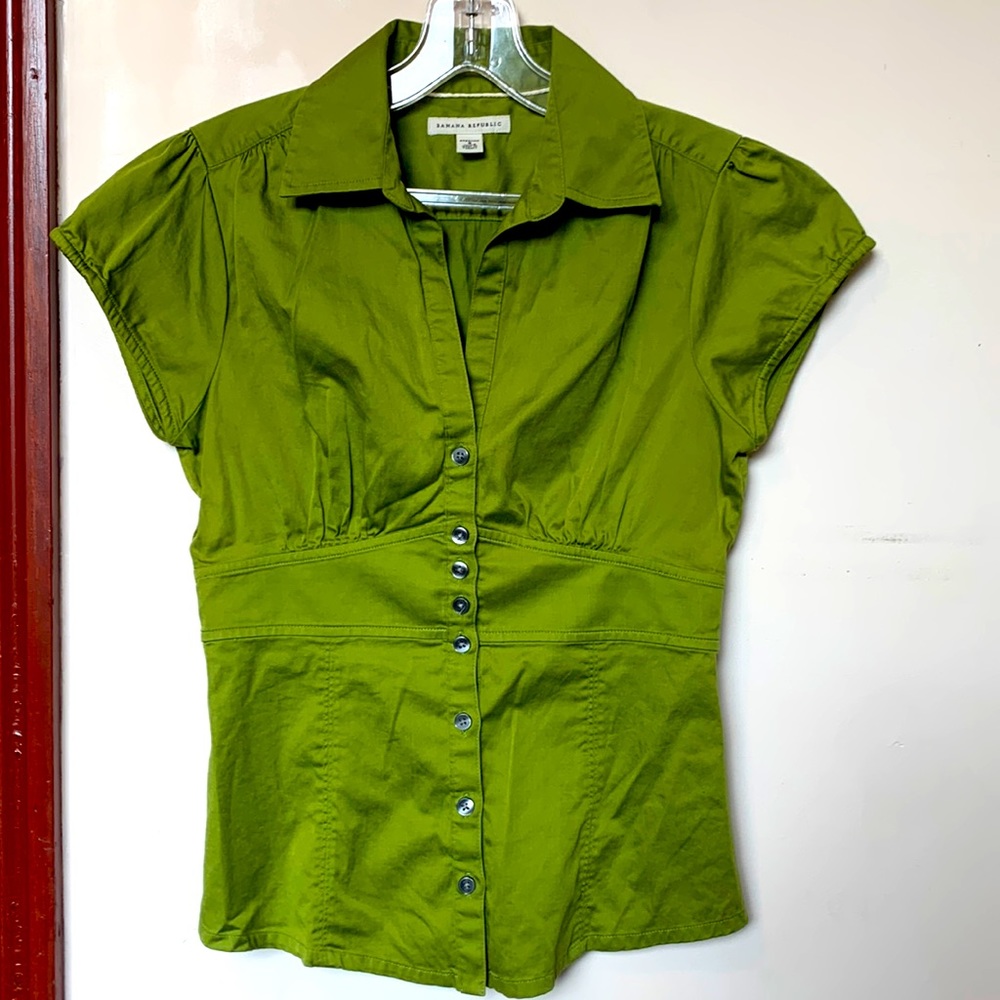 Banana Republic cap sleeved blouse.